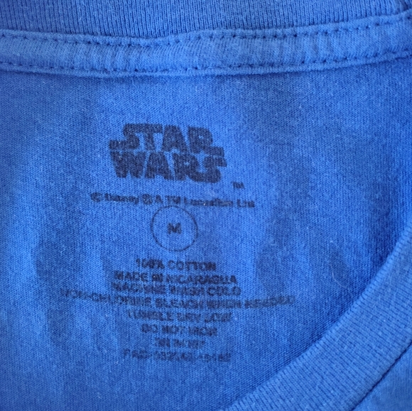 Star Wars Galaxy's Edge Tee T-Shirt Royal Blue Cast Member Exclusive Size Med - Picture 6 of 6